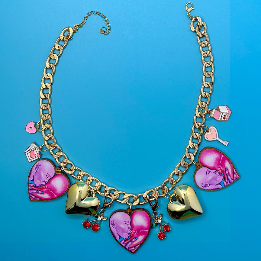 Two Heartbeats - Gay Ass Charm Necklace