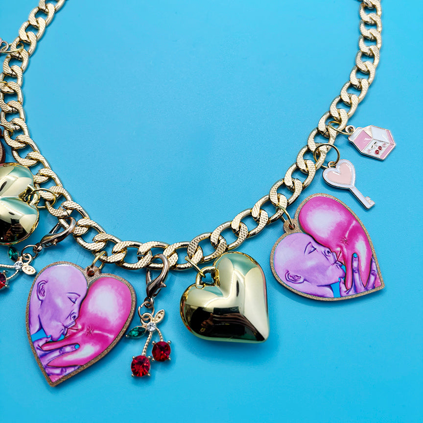 Two Heartbeats - Gay Ass Charm Necklace