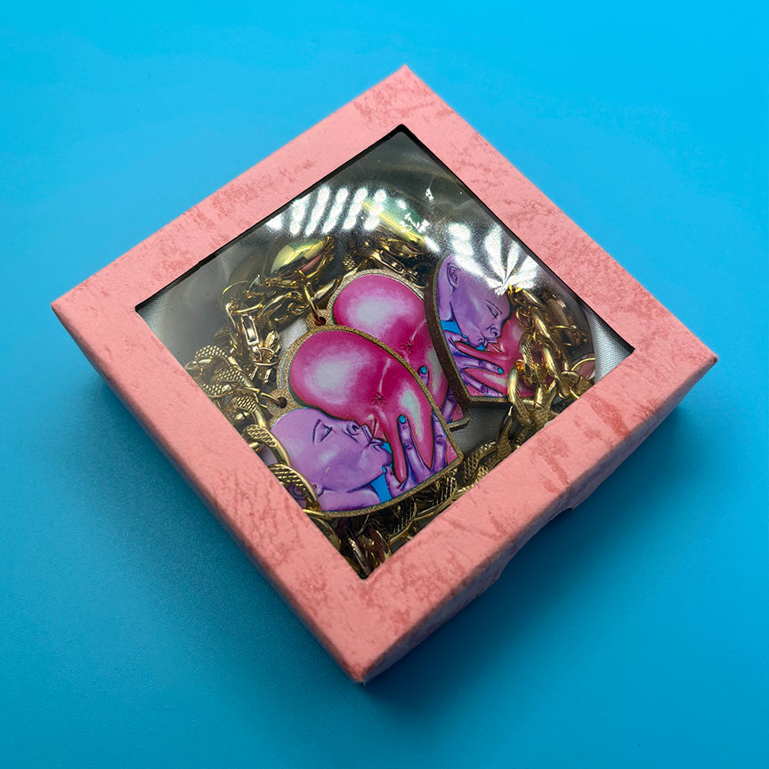 Two Heartbeats - Gay Ass Charm Necklace