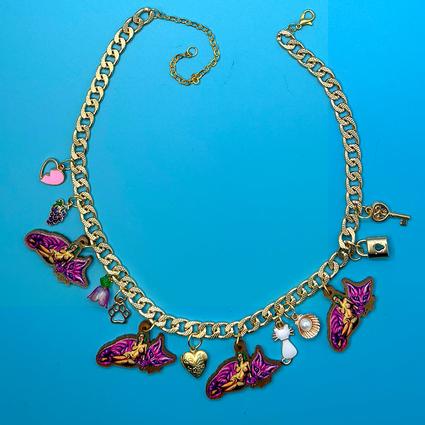 Kitty Cat Call Me - Gay Ass Charm Necklace