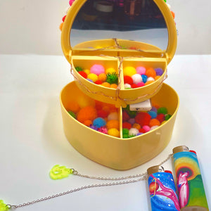 E S C A P E - Heart Shaped Jewelry Box/Stash Jar