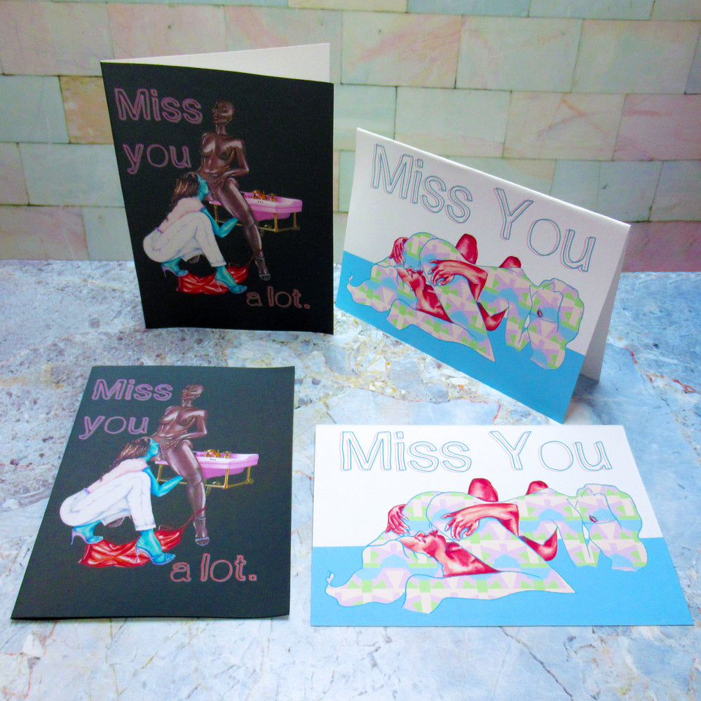 
                
                    Load image into Gallery viewer, Miss You - Greeting Card Set + Stamps
                
            