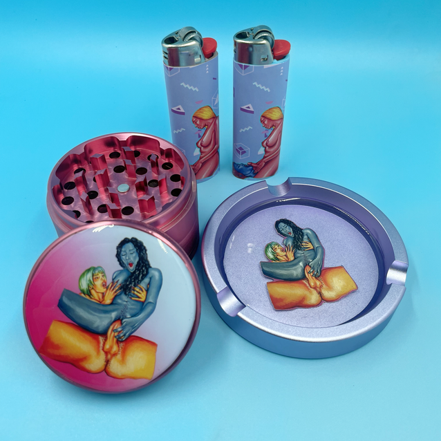 Grinder, Ashtray, & Lighter Bundle