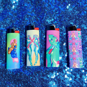 
                
                    Load image into Gallery viewer, Mine Forever - Set of 4 Art Lighters
                
            