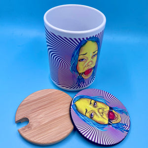 
                
                    Load image into Gallery viewer, I&amp;#39;m Trying - Ceramic Art Mug &amp;amp; Coaster Set
                
            