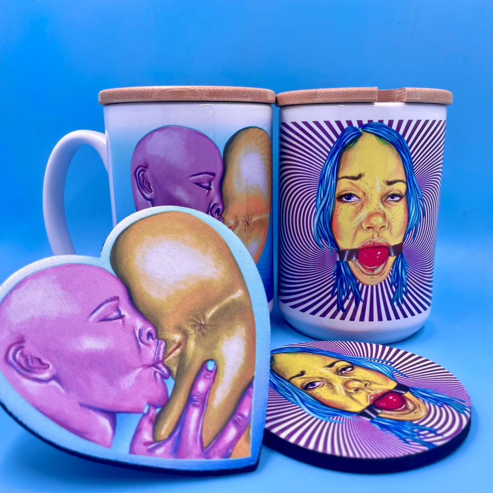 I'm Trying, C*nt! - Ceramic Art Mug & Coaster Set